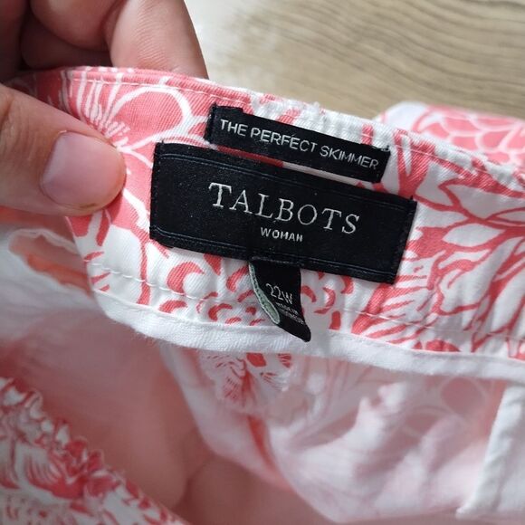 Talbots Woman PlusSize The Perfect Skimmer Floral Cropped Casual Preppy Pant 22W - Picture 6 of 7